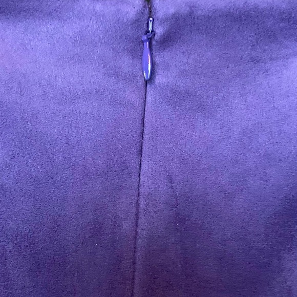 NWT Anthropologie Blue Faux Suede Skirt - Picture 9 of 13